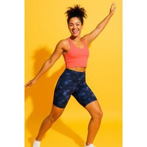 Old Navy Active Power Soft Tie‑Dye Biker Shorts – Blue/Purple - Small